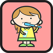 Little Darlings Nursery child brushing teeth