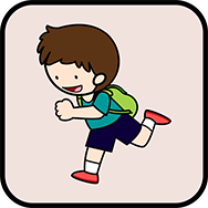 Child running with school bag, Little Darlings Nursery, Harrow