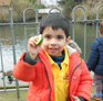 Feeding the ducks at Little Darling Childcare