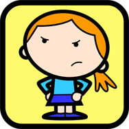 Cartoon of a angry child. Little Darlings Nursery, Harrow