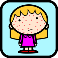 Cartoon of a child looking ill. Little Darlings Nursery, Harrow