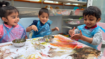 Children painting